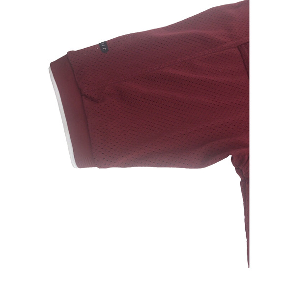 Vintage 90s Nike Men's Pullover Shirt Large Dri-fit Mesh V-Neck Red Maroon 56323 - Picture 13 of 14